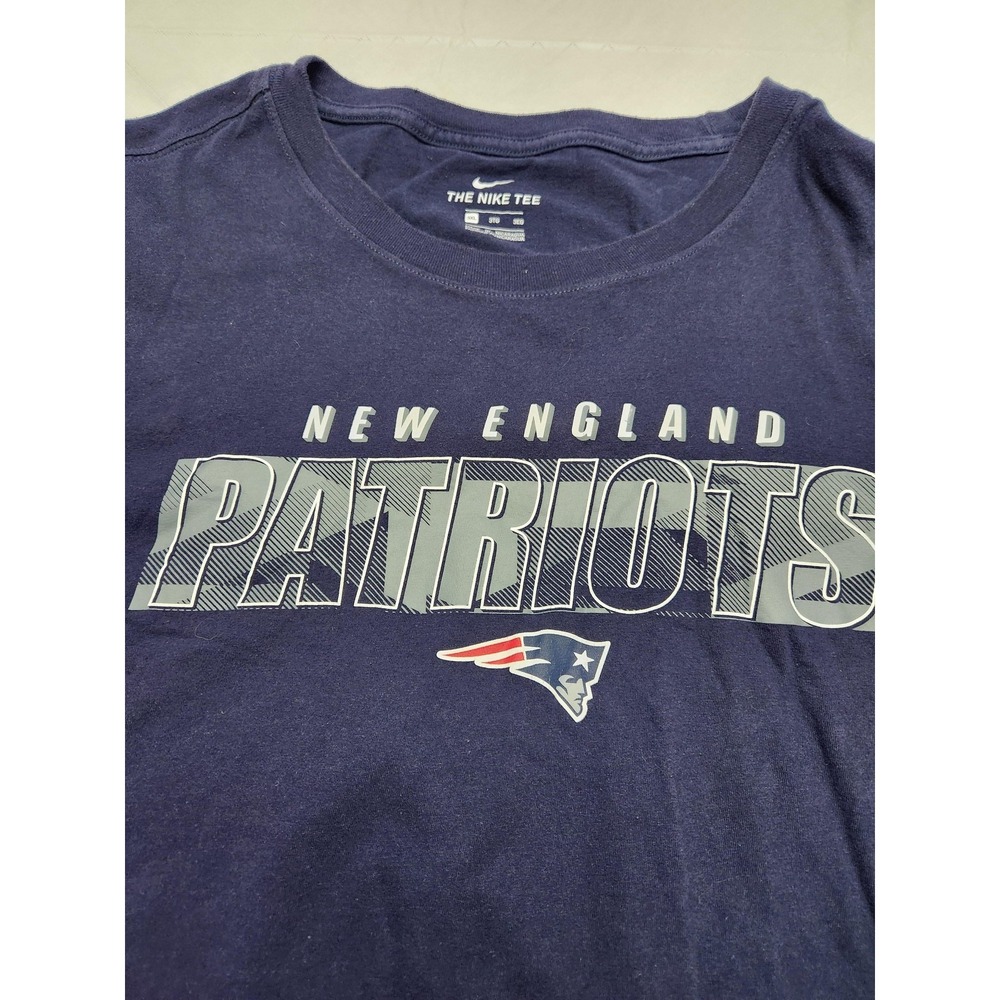 New England Patriots Shirt Mens 3XL Blue NFL Football Nike Long Sleeve Tee - Picture 2 of 12